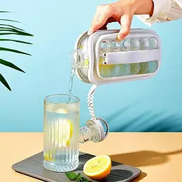 Силіконова форма для льоду ICE CUBE TRAY ∙ Складана пляшка – льодниця на 17 кульок - мініатюра 4