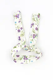 Пісочник з мусліну для дівчинки на ґудзиках Violet flowers з пов'язкою - мініатюра 6