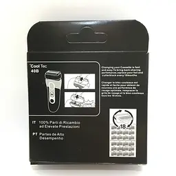 Сітка та різальний блок Braun 40В для бритви Braun CoolTec CT2s, CT3CC, CT4s, CT4CC, CT5 Type 5676 аналог - мініатюра 4