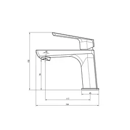 Змішувач для раковини TOPAZ LEXI TL-21201-H57-0 - мініатюра 4