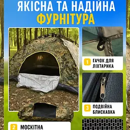 Автоматичний намет — Smart Camp (4-місний) + Універсальний ліхтар туриста 3 в 1 - мініатюра 6