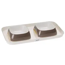 Миски на підставці для собак та котів Ferplast Glam Tray Extra Small пластикові сірі 40x23x4.5 см 400 мл 71908321 - мініатюра 9
