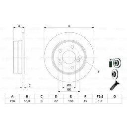 Тормозной диск Bosch 0 986 478 188 - миниатюра 5