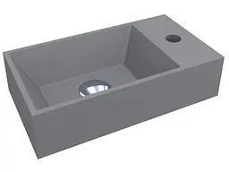 Умивальник Miraggio COPPER 400 GRAY (0000802) Mirasoft, Матовий, Накладний, Сірий