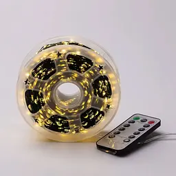 Гірлянда Роса нитка 2000 LED довжина 200 м з пультом від мережі зелена, жовтий GarlandoPro 2000L200MGY - мініатюра 19