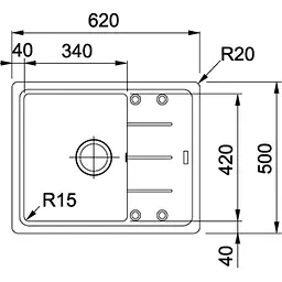 Кухонна мийка Franke Basis BFG 611-62[114.0565.090] - мініатюра 2