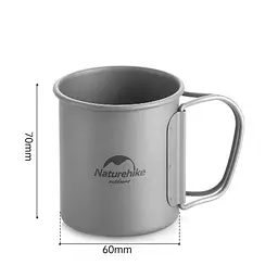 Кружка титанова з ручкою 200 мл Naturehike NH20CJ005 - мініатюра 2