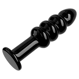Скляний фалоімітатор 5.5 GLASS ROMANCE CZARNY LOVETOYS 66-LVGS15 100435 - мініатюра 2