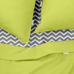 Комплект постільної білизни Cosas сімейний LIME CS4 2 x 160 x 220 см (Ranfors70_Lime_ZigGrey_160x2) - мініатюра 3