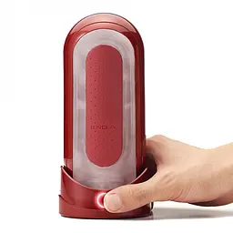 Мастурбатор Tenga Flip Zero Red + Flip Warming Set з підігрівом, 18х7 см (червоний) - мініатюра 2
