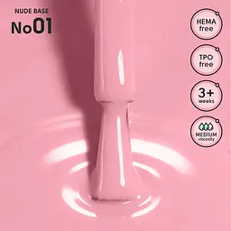 Камуфлююча база для гель-лаку 01 Nude Base Shelly 12 мл - мініатюра 2