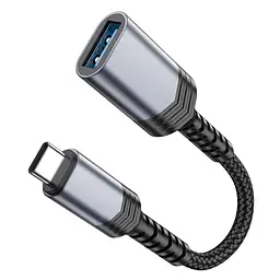 Мульти адаптер хаб Hoco UA24 Type-C to USB 3.0 сірий - мініатюра 7