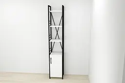 Етажерка 4/34 Ferrum-decor Серії Конект із тумбою 179x34x28 Чорний ДСП Білий (FRD-104463) - мініатюра 2