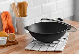 Сковорода чавунна Brizoll WOK W30-1 4,7 л 30 см - мініатюра 8