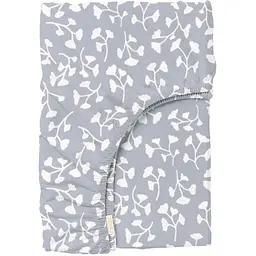 Простирадло Cosas на резинці в дитяче ліжечко 60х120 floret cs7, сірий (FoliageMiniWhiteGrey_120)