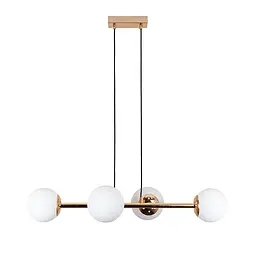 Люстра стельова LED Levistella 7529909-4 GOLD+WH, 4 плафони, золотий метал, сучасний стиль