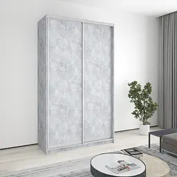 Шафа-купе дводверна MebelStar Стандарт AL 2ДСП 140x60x240 см Бетон (MBS-3640)