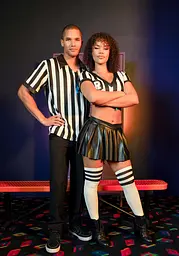 Костюм рефері Leg Avenue Time Out Referee XS, кроп-топ спідниця, свисток - мініатюра 4
