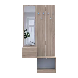 Передпокій Сола 2+3 Doros Дуб Сонома/Білий ДСП / дзеркало 105х40х215 (42005148) - мініатюра 4