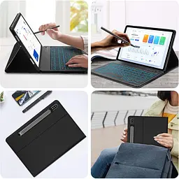 Чохол клавіатура Samsung Galaxy Tab S9 Plus / S9 FE+ / S10+ 12.4 SM X810 X816 X610 X616 X820 X826 BlueTooth Keyboard with TP - мініатюра 7