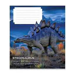 Зошит Школярик Dinosaurs 12 аркушів клітинка (012-3753K), в асортименті - мініатюра 5