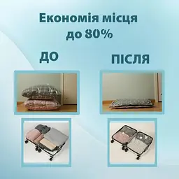 Вакуумний пакет LoveYouHome для зберігання речей 80х100 см (61022) - мініатюра 2