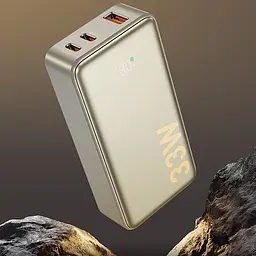 Портативний ЗП Power Bank Hoco Q27 Jewel 22.5W+PD33W 10000 mAh Titanium gold - мініатюра 3