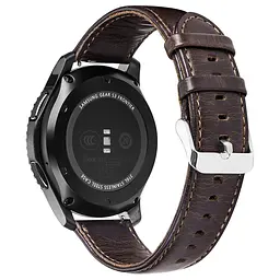 Шкіряний ремінець Primo для годинника Samsung Gear S3 Classic SM-R770/Frontier RM-760 Dark Brown - мініатюра 2