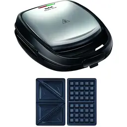 Мультимейкер Tefal Snack Time 3в1, 700 Вт чорно-сірий (SW341D12) - мініатюра 4