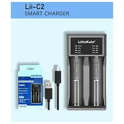 Зарядний пристрій Liitokala Lii-C2 Li-ion/Ni-Mh/Ni-Cd Чорний (1821271482) - мініатюра 3