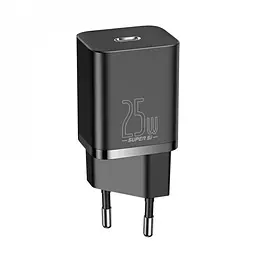 Мережевий зарядний пристрій Baseus Super Silicone PD Charger 25W Type-C чорний(35120 black)