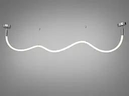 Люстра стельова LED Diasha SY9610-2000CH, 22W, 3200K, срібна, сучасний стиль для вітальні - мініатюра 2