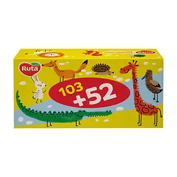 Серветки косметичні Ruta Kids 2 шари 155 аркушів (4820023748422)