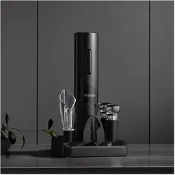 Набір винний Circle Joy Black Warrior Electric Wine Opener 5 in 1 Gift Set (CJ-TZ08) - мініатюра 4