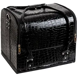 Б'юті-кейс для інструментів та косметики 30*25*24 см з еко-шкіри на 7 відсіків Чорний