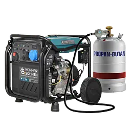 Генератор газобензиновий інверторний Konner&Sohnen KS 8100iEG 1/3, LPG 230/4000В, 8-8.5кВт, електростартер, 68кг