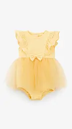 Боді-сукня для дівчинки Mini Papi 252394 74 см Жовтий (2000999472855)
