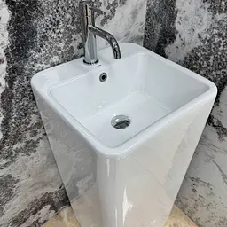 Умивальник підлоговий VBI Caliato white VBI-019029, Білий - мініатюра 3