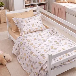 Простирадло MirSon Ranforce Elite Little Teddy gray 110x160 см (2200012568514) - мініатюра 3