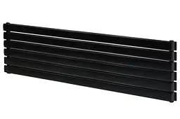 Горизонтальний дизайнерський радіатор опалення Arttidesign Livorno ІІ G 6/408/2000/50 чорний матовий