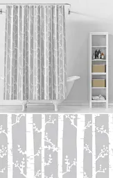 Шторка для ванної кімнати Idea Home Grey-Bamboo 180х200 см (DS-SC015 Grey-Bamboo) - мініатюра 2
