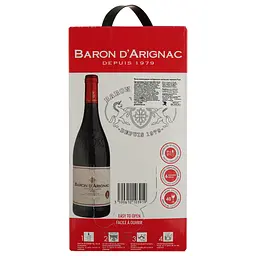 Вино Baron d'Arignac Rouge червоне напівсухе 12% 5 л (27288) - мініатюра 4