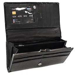 Гаманець жіночий шкіряний Semi Line RFID Black (P8228-0) - мініатюра 2