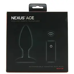 Анальна пробка з вібрацією та дистанційним керуванням Nexus Ace Remote Control Vibrating Butt Plug, M 12х4 см, чорний - мініатюра 4