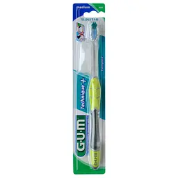 Зубна щітка GUM Technique PLUS компактна середньо-м'яка в асортименті - мініатюра 3