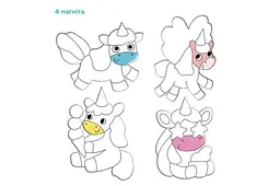 Магнітний набір для творчості Єдинороги Dodo 200297 Різнокольоровий shop (4823115913081) - мініатюра 2