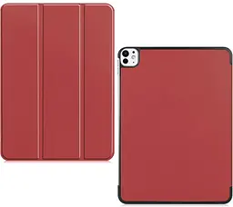 Чохол-книжка BeCover Smart Case для Apple iPad Pro 13 M4 2024 Червоний Wine (711647) - мініатюра 2