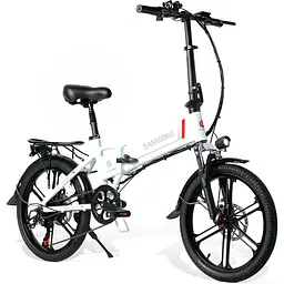 Електровелосипед Samebike 20LVXD30-II White [123388] - мініатюра 2