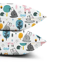Набір наволочок Cosas Forest animals 40х60 см зелений (SetPillow_AnimalsForest_40x60) - мініатюра 2
