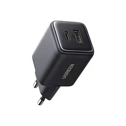 Зарядний пристрій Ugreen X514 1xUSB-C PD 20 Вт + 1xUSB GaN чорний (65737) - мініатюра 3